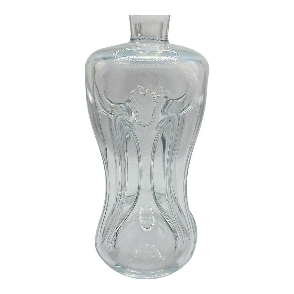 VTG Holmegaard Kluk Alcohol Decanter Danish Stopper Pinch Art Glass Blue Tint - Picture 12 of 15